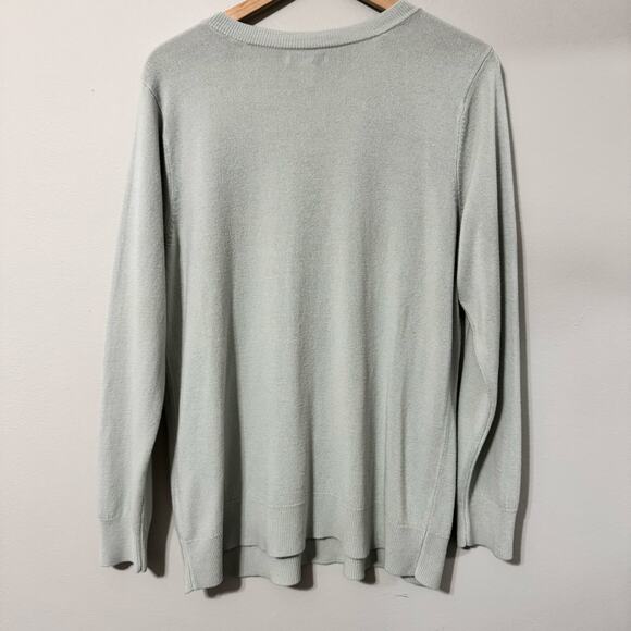 Croft & Barrow Sweater XXL Green V-Neck - Picture 3 of 12